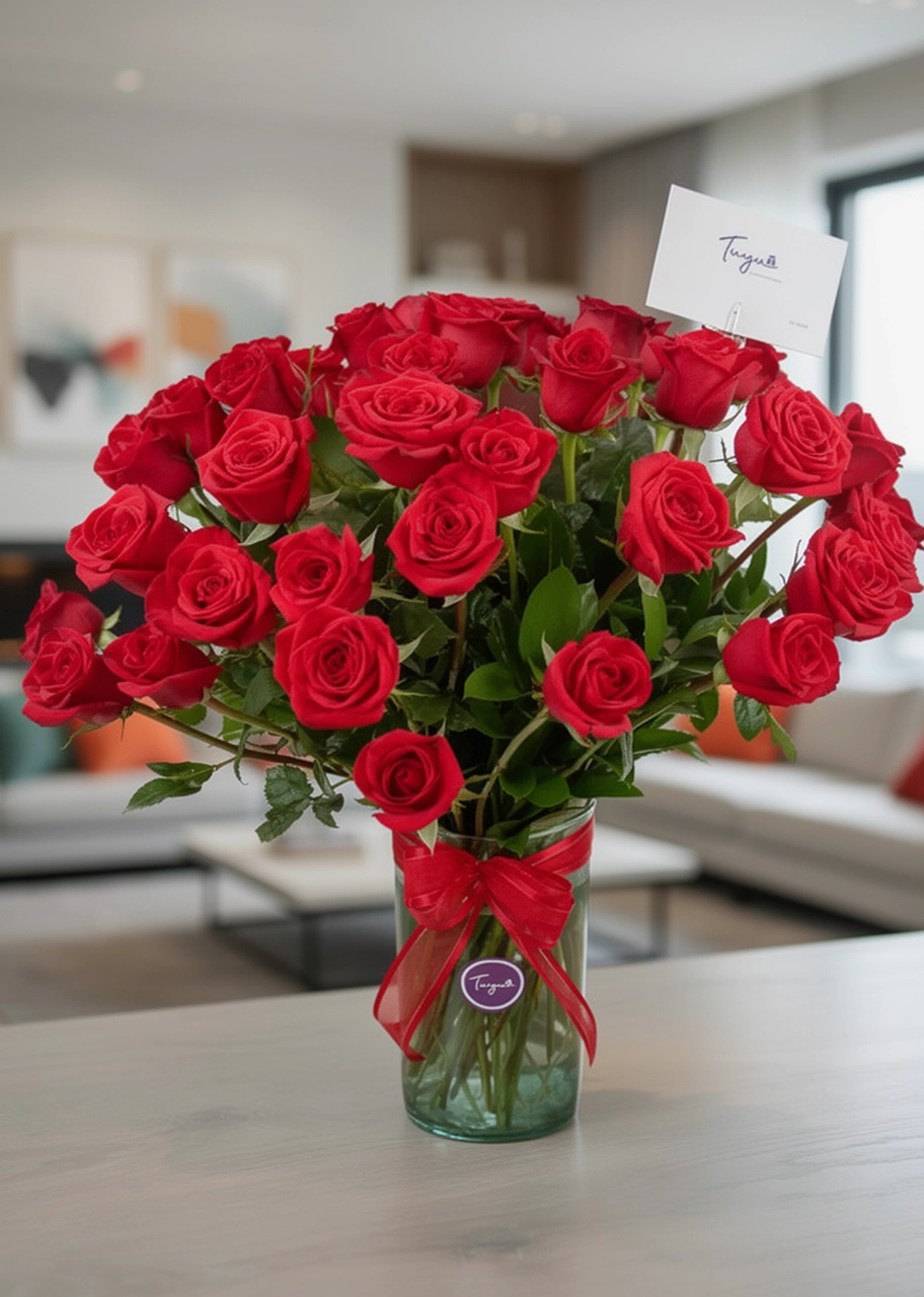 50 Radiantes Rosas rojas