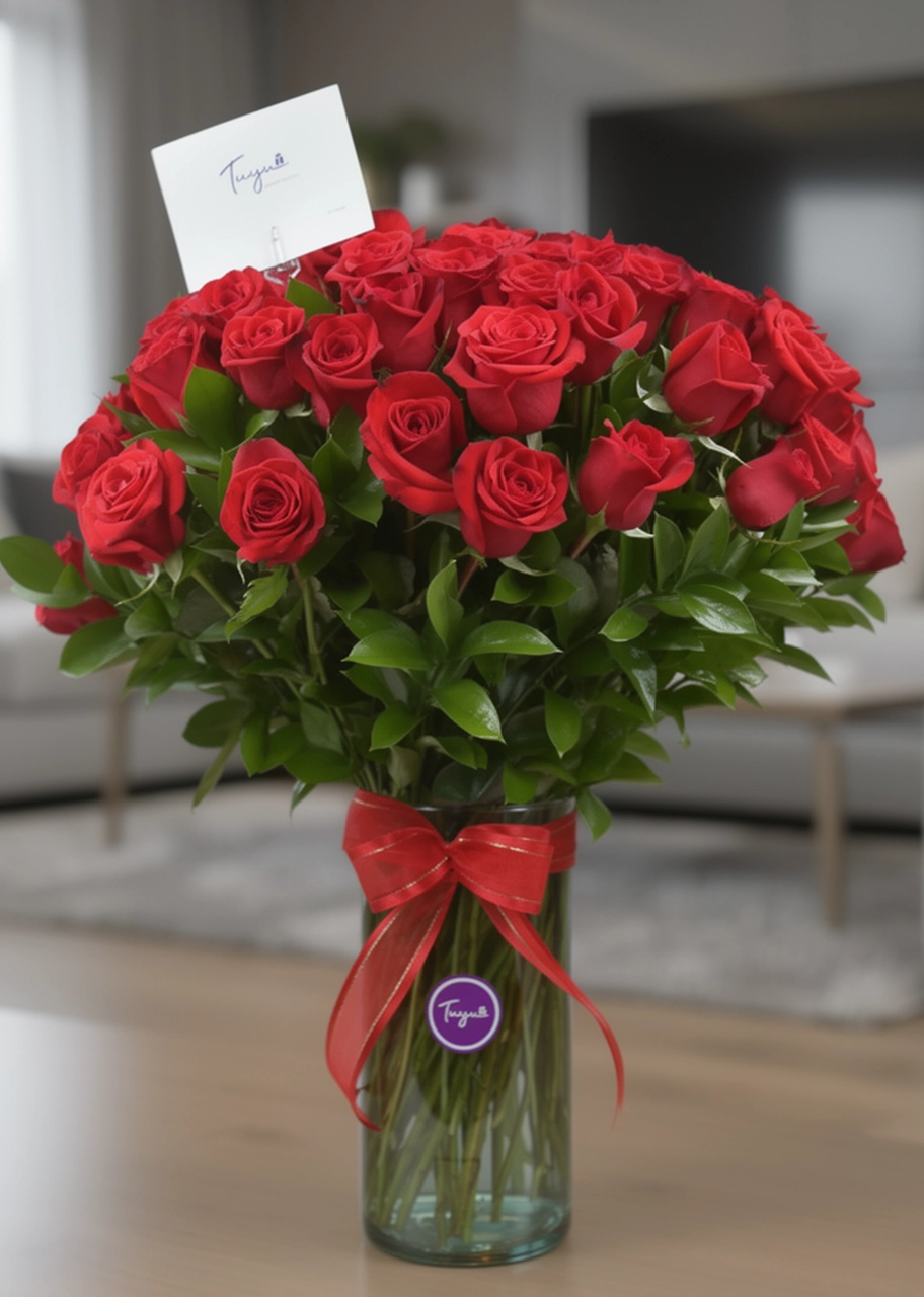 100 Radiantes Rosas Rojas 