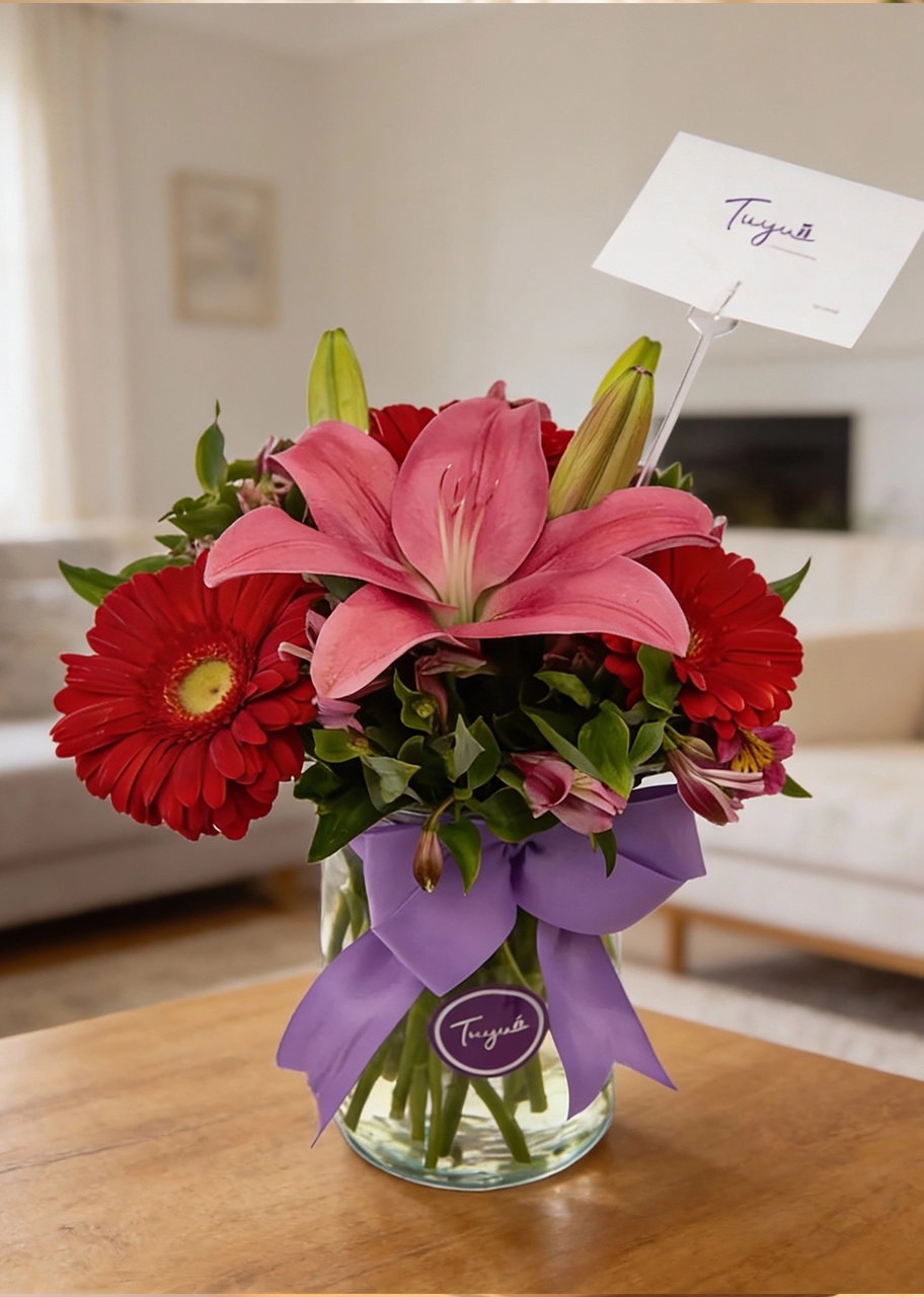 Ternura de Lilis Rosas y Gerberas