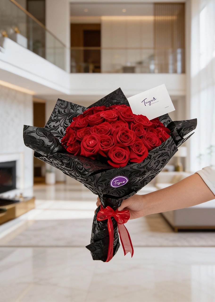 Elegante Ramo en Rojo